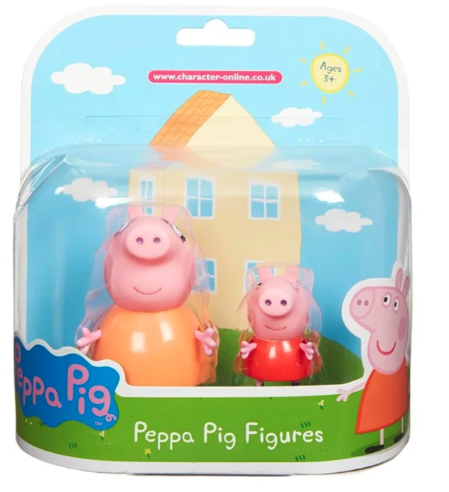 figurines peppa pig : papa pig et george figurines peppa pig : papa pig et george