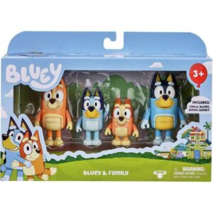 Ensemble de 4 Figurines Bluey Assorties