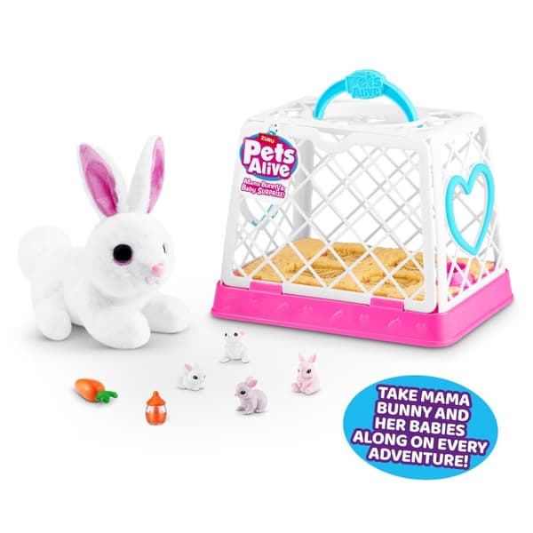 Peluche Zuru Pets Alive Maman Bunny & Bébé Surprise – Image 3