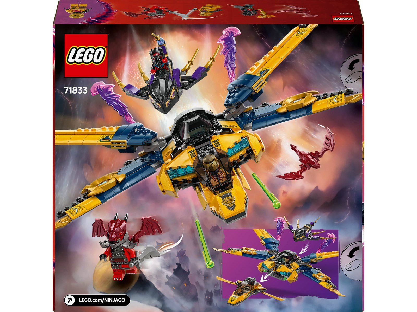 LEGO Ninjago Super Avion Tempête de Ras et Arin – Image 3