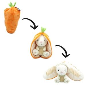 Peluche Lapin Carotte Les Déglingos Flipetz - Jouet en Peluche Lapin avec Carotte