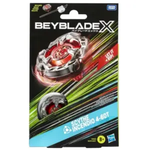 Beyblade X Starter Pack avec Toupie de Compétition Scythe Incendio