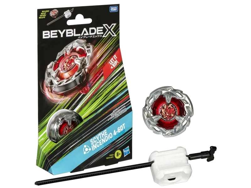 Beyblade X Starter Pack avec Toupie de Compétition Scythe Incendio – Image 2