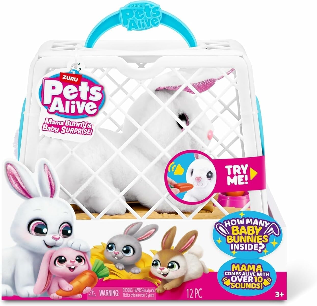 Zuru Pets Alive Maman Bunny et Bébé Surprise