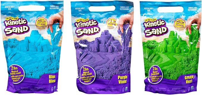 Sable Magique à Modeler Kinetic Sand Recharge Colorée