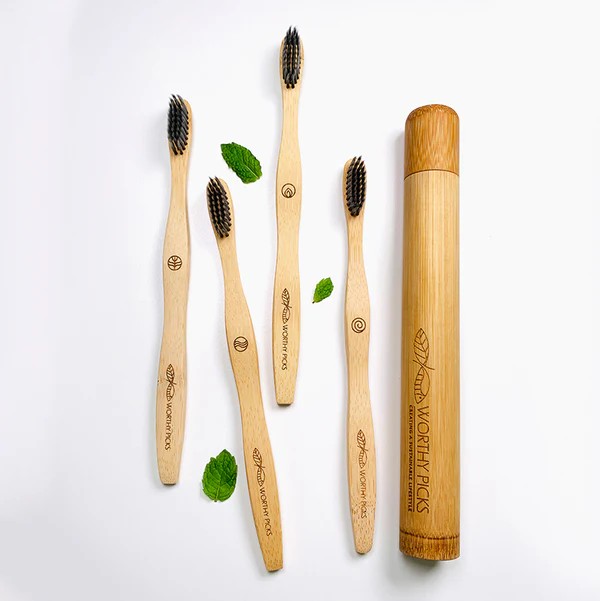 Ensemble de Brosses à Dents ÉcoSmart en Bambou