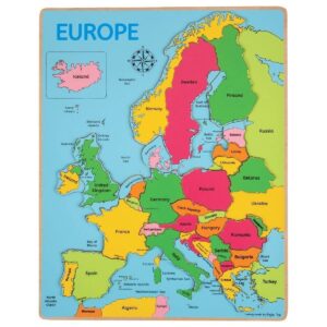 Puzzle en Bois Carte de l'Europe 25 Pièces - Bigjigs Toys