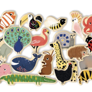 Aimants en Bois Animaux Magnétiques - 36 Pièces