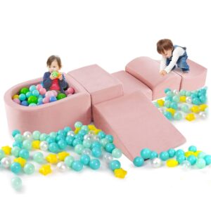 Aire de Jeux Enfants Costway 5PCS en Mousse avec Piscine à Balles