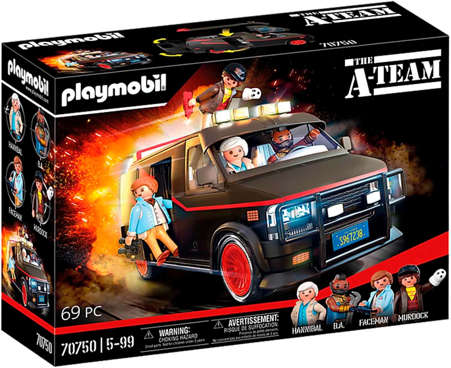 Playmobil Fourgon de l'Agence Tous Risques 70750 - Véhicule d'Intervention