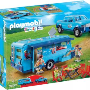 Playmobil Famille avec Voiture et Caravane