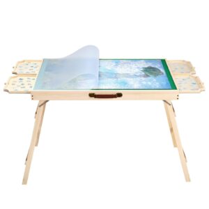 VEVOR Table de Puzzle 1500 Pièces avec Pieds Pliables et Tiroirs