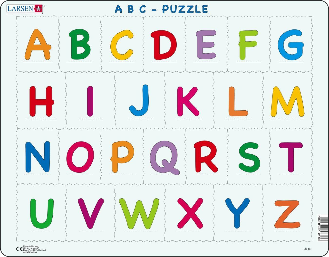 Puzzle Larsen Apprendre à Lire l'Alphabet 26 Pièces