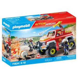 Playmobil Véhicule de Pompiers avec Bidon Enflammé