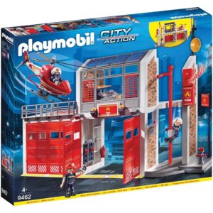 Caserne de Pompiers avec Hélicoptère Playmobil City Action